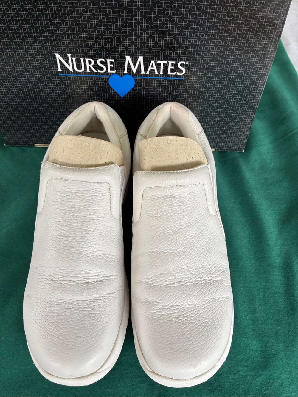 Nurse Mates White Slip-On Men’s Work Loafers